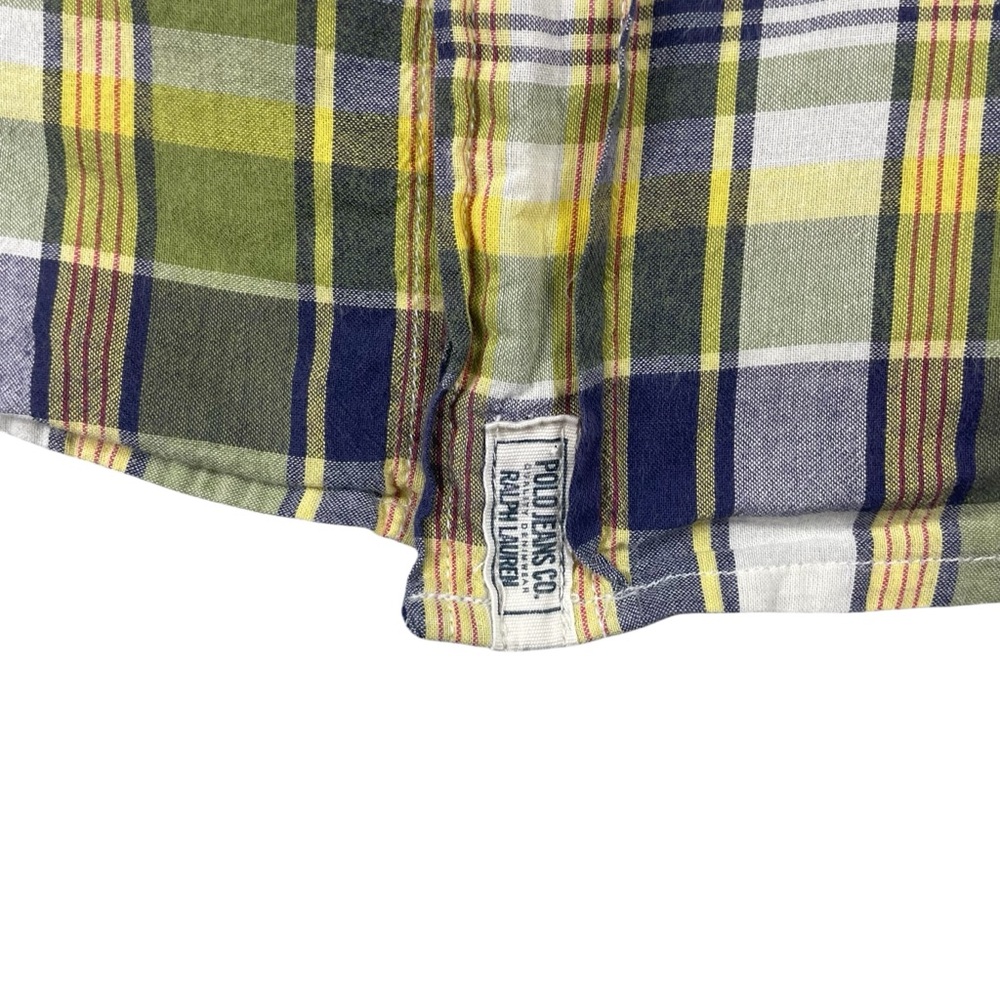 Men's Polo Ralph Lauren Jeans 100% Cotton Short Sleeve Plaid Button Dn XXL 0033 - Picture 3 of 7